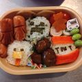 ゆうごママ☆'s cooksnap of when they made パパ奮闘キャラ弁　□マイクラ□.