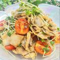 岡山県料理サークルちゃお〜's cooksnap of when they made 豚バラとトマトとかいわれのわさび醤油和え.