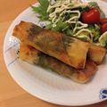 aromatico's cooksnap of when they made 鶏胸肉の梅しそチーズ春巻き.
