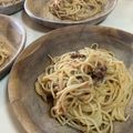 papikun's cooksnap of when they made 大葉としらすと梅の和風スパゲッティー.