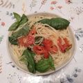 SakuranboX's cooksnap of when they made フレッシュバジルと完熟トマトのパスタ.