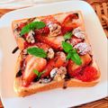 のん♪♪のん's cooksnap of when they made まるで苺タルトみたいなトースト♡.