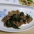 ラリー＆サラ's cooksnap of when they made 牛肉とほうれん草のオイスターソース炒め.