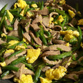 ame-ikuru's cooksnap of when they made 牛肉といんげんのふんわり卵炒め.