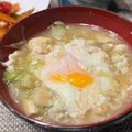 ＊TKC＊'s cooksnap of when they made 卵を１個　満足味噌汁　キャベツと油揚げで.
