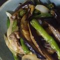 あかぷり's cooksnap of when they made 豚、ナス、いんげんのポン酢炒め.