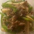 にゃんにょ's cooksnap of when they made 話題入り☆豚こま肉で絶品チンジャオロース.
