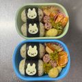 Chaaa_room's cooksnap of when they made 【キャラ弁】ミッフィーのおにぎり弁当.