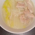 WOODs´'s cooksnap of when they made 温まりましょ❣️白菜と鶏のあっさり煮麺.