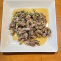 myukyeeena's cooksnap of when they made おつまみに♪砂肝のネギ塩レモン炒め.