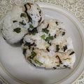 クック6DDPP8☆'s cooksnap of when they made ＊大葉の香り♪胡麻入り塩昆布のおにぎり＊.