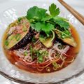 在宅勤務のおじさん's cooksnap of when they made なすの揚げびたしとみょうがのぶっかけ素麺.