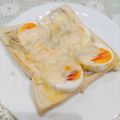 ゆきYuki♪'s cooksnap of when they made ゆで卵とじゃこねぎのトースト.