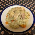 龍青空ママ's cooksnap of when they made 炊飯器にお任せ♪ 鶏肉のミルクピラフ.