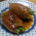 ぶじりん's cooksnap of when they made 冷凍いんげんのつくね焼き.