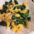ゆーみ28110's cooksnap of when they made ほうれん草と卵とベーコンのバターソテー.