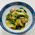 あっこ姉's cooksnap of when they made 【春野菜】葉玉ねぎと豚肉炒め.