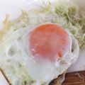 くむちん's cooksnap of when they made 簡単♪朝食に♪キャベツの巣ごもり卵♪.