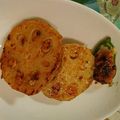 yukiizu's cooksnap of when they made れんこんのはさみ焼き☆つくね風.