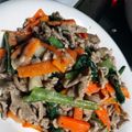 めめちみぃ's cooksnap of when they made 塩レモンで☆豚小間と小松菜の炒め物.