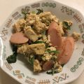 ももとんとん's cooksnap of when they made Caたっぷり！小松菜と魚肉のチャンプルー.