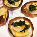 ☆f1y3☆'s cooksnap of when they made 餃子の皮でピザ風ほうれん草と卵.