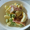 黒のﾜﾝﾋﾟｰｽ's cooksnap of when they made ゆで卵とハムと枝豆のマヨサラダ.