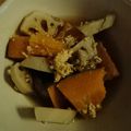 えぶりでぃみるく's cooksnap of when they made かぼちゃとレンコンの煮物.