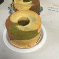 かず13's cooksnap of when they made チョコとプレーン★2層のシフォンケーキ.