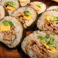 hinacorgi's cooksnap of when they made 豚の生姜焼き太巻き.