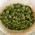 長左エ門's cooksnap of when they made 大根葉のひき肉炒め.