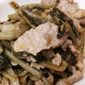 kimimaruo's cooksnap of when they made 野沢菜と豚肉のピリ辛炒め！.
