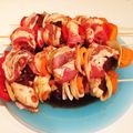 EIKORIAN's cooksnap of when they made カルビの串焼き（アウトドア料理）.