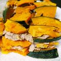 ねぞろ's cooksnap of when they made レンジでかぼちゃと豚肉のハニーマスタード.