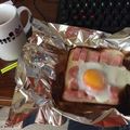 クックMUOXA1☆'s cooksnap of when they made 半熟たまごのベーコンエッグトースト.