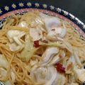師匠大好きオレンジ！'s cooksnap of when they made キャベツとアンチョビーのパスタ.