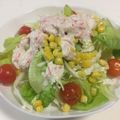 papikun's cooksnap of when they made 彩りサラダ♪カニカマソース.