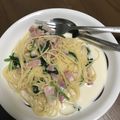 クック1XUNJX☆'s cooksnap of when they made 生クリーム不使用！クリームパスタ風パスタ.