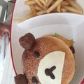 りすっこどうぶつ's cooksnap of when they made くまさんの照り焼きハンバーガー♪.