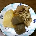 by心愛's cooksnap of when they made 豚バラ＋大根＋蒟蒻のおつまみ.