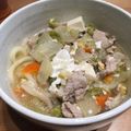 HIROMI…N's cooksnap of when they made 簡単な豚肉とはくさいのおうどん☆.