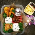 sa_yuki's cooksnap of when they made ハロウィン☆スケルトンおにぎり弁当.
