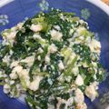 卵せんべい's cooksnap of when they made 菜っ葉（白菜・間引き菜）の白和え.