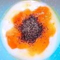Cook★Robin's cooksnap of when they made 柿のすり胡麻たっぷりヨーグルト。.