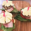 hinamamas's cooksnap of when they made かぼちゃパンdeハンバーガー♡.