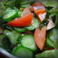 かき氷's cooksnap of when they made きゅうりとトマトのさっぱり酢の物.