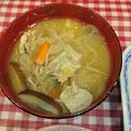 みゆwaco 's cooksnap of when they made 具だくさんのお味噌汁～さつま汁～.