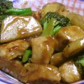 Rick_t's cooksnap of when they made ブロッコリーと鶏胸肉の甘みそ炒め.