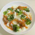 mami99's cooksnap of when they made シャウエッセンのブロッコリー淡雪あんかけ.