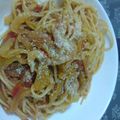 ねーママ's cooksnap of when they made 一人分でも美味しい♪簡単トマトのパスタ.